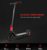 Kugoo Kirin Mini 2 Elektrische Smart E Step Scooter voor Kinderen Off-Road - 150W - 15 km/u - 6Ah Batterij - 8.5 inch Wielen  Wit