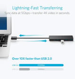 ANKER USB 3.0 Hub met 4 Poorten - 5Gbps Data Overdracht Splitter