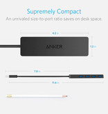 ANKER Hub USB 3.0 con 4 porte - Splitter per trasferimento dati da 5 Gbps