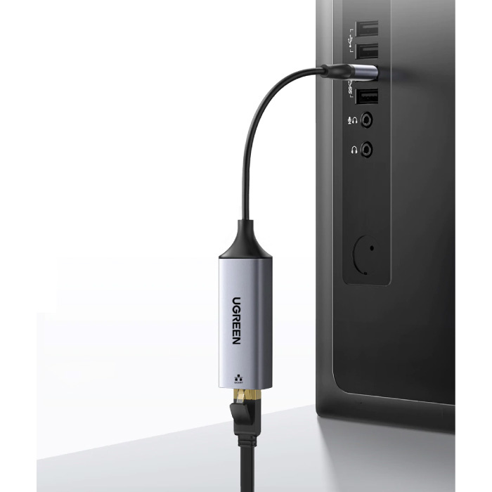 Adaptateur USB-C vers Ethernet RJ45, 1000 Mbps, Baseus - Noir