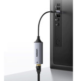 UGREEN Adattatore porta USB a Ethernet - Convertitore trasferimento dati 1000 Mbps Alluminio argento