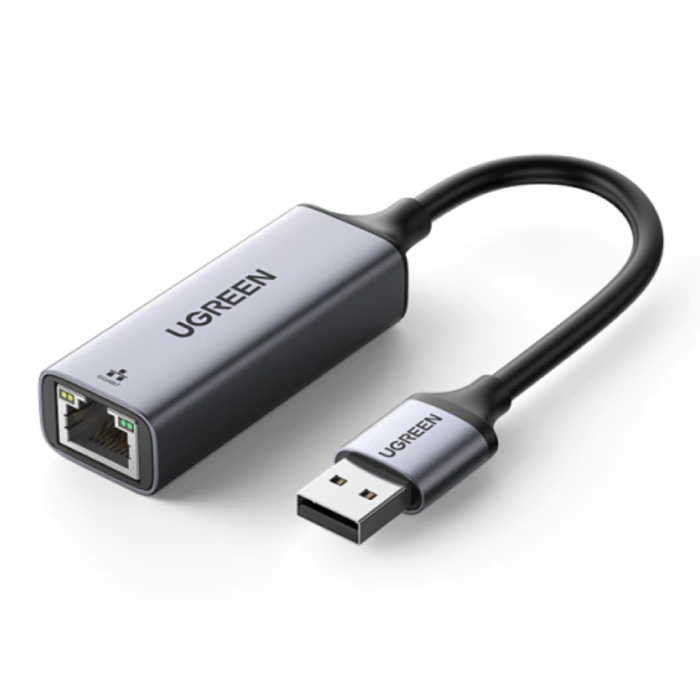 Adattatore porta USB a Ethernet - Convertitore trasferimento dati 1000 Mbps Alluminio argento