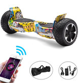 Stuff Certified® Elektro-Scooter Hoverboard mit Bluetooth-Lautsprecher - 8.5" - 350W - 2500mAh Akku - Balance Hover Board Graffiti