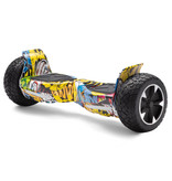 Stuff Certified® Electric E-Scooter Hoverboard with Bluetooth Speaker - 8.5" - 350W - 2500mAh Battery - Balance Hover Board Graffitti