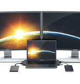 Mosible Hub 3 w 1 USB-C dla Macbooka Pro / Air - USB 3.0 / Type C / HDMI - Hub z 3 portami 1000Mbps Rozdzielacz transferu danych Srebrny