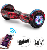 Stuff Certified® Elektryczna hulajnoga elektryczna z głośnikiem Bluetooth - 6.5 "- 500 W - 2000 mAh Bateria - Balance Hover Board Flame