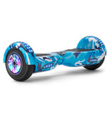 Stuff Certified® Patinete eléctrico hoverboard con altavoz Bluetooth - 6.5 "- 500W - 2000mAh Batería - Balance Hover Board Camuflaje azul