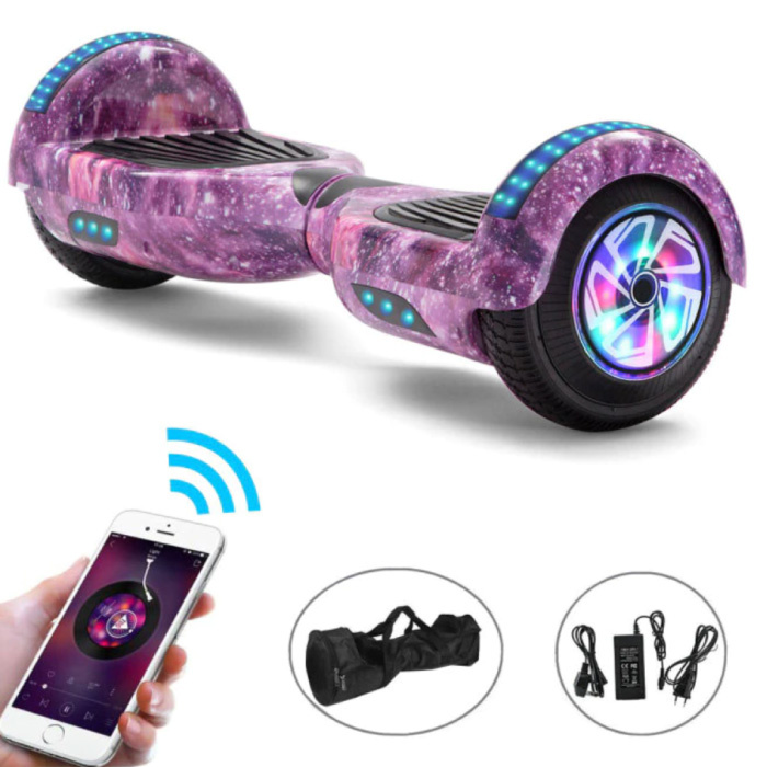 Elektro-Scooter Hoverboard mit Bluetooth-Lautsprecher - 6,5" - 500W - 2000mAh Akku - Balance Hover Board Space