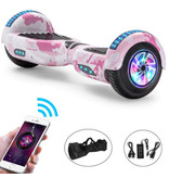 Stuff Certified® Elektrisch E-Scooter Hoverboard met Bluetooth Speaker - 6.5" - 500W - 2000mAh Batterij - Balance Hover Board Roze Camo