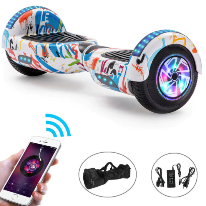 Hoverboard elettrico per scooter elettrico con altoparlante Bluetooth - 6.5" - 500 W - Batteria 2000 mAh - Balance Hover Board Sketch