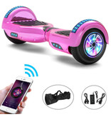 Stuff Certified® Elektryczna hulajnoga elektryczna z głośnikiem Bluetooth - 6.5" - 500W - Bateria 2000mAh - Balance Hover Board Pink