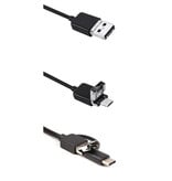 JCWHCAM Telecamera per endoscopio 1 metro - periscopio a serpente con cavo semi flessibile per ispezione da 7 mm