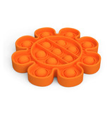 Stuff Certified® Pop It - Fidget Anti Stress Speelgoed Bubble Toy Siliconen Bloem Oranje