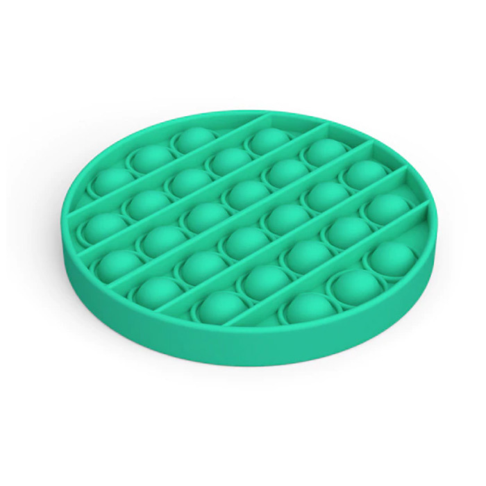 Pop It - Fidget Anti Stress Toy Bubble Toy in silicone rotondo verde