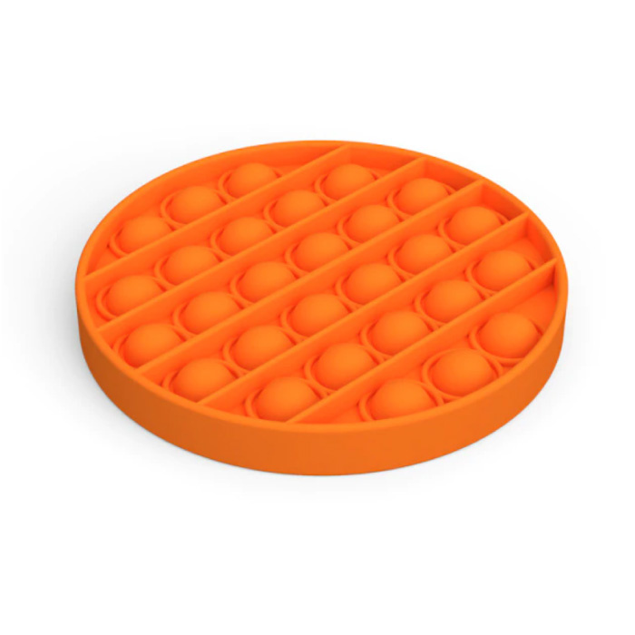 Pop It - Fidget Anti Stress Toy Bubble Toy Silicone Rond Orange