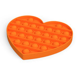 Stuff Certified® Pop It - Fidget Anti Stress Toy Bubble Toy Silicone Heart Orange