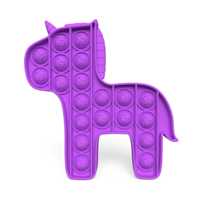 Pop It - Fidget Anti Stress Toy Bubble Toy Silicona Unicornio Morado