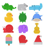 Stuff Certified® Pop It - Fidget Anti Stress Speelgoed Bubble Toy Siliconen Auto Geel