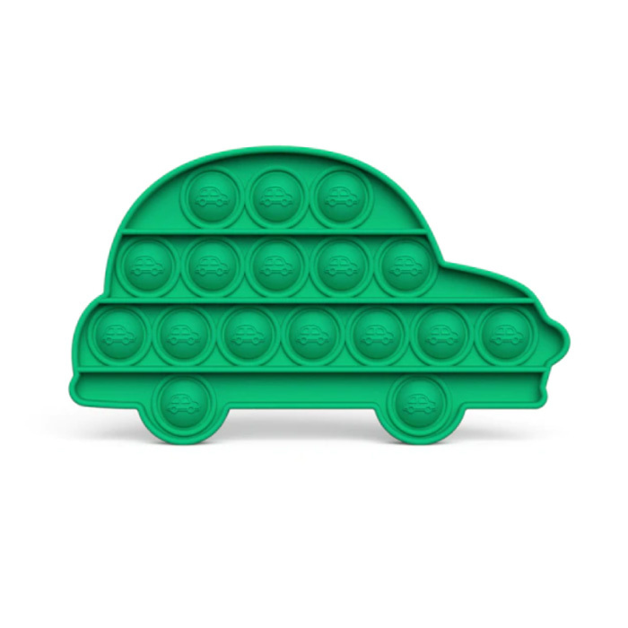 Pop It - Fidget Anti Stress Toy Bubble Toy Silikonowy samochód Zielony