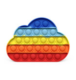 Stuff Certified® Pop It - Fidget Anti Stress Toy Bubble Toy Silicone Cloud Rainbow