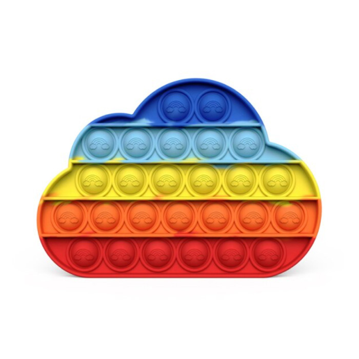 Pop It - Zappeln Anti Stress Spielzeug Bubble Toy Silikon Wolke Regenbogen