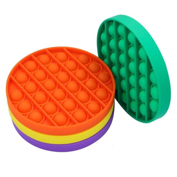 Farbiger kreis anti-stress-spielzeug pop it spielzeug für zappeln  entspannung farbiger runder anti-stress-popit