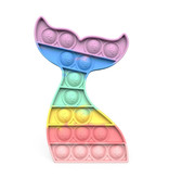 Stuff Certified® Pop It - Fidget Anti Stress Toy Bubble Toy Silicone Whale Rainbow
