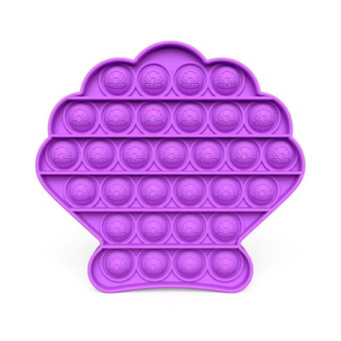 Pop It - Fidget Anti Stress Speelgoed Bubble Toy Siliconen Schelp Paars