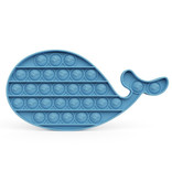 Stuff Certified® Pop It - Fidget Anti Stress Toy Bubble Toy Silicone Whale Blue