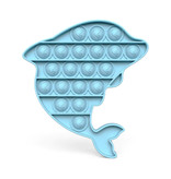 Stuff Certified® Pop It - Fidget Anti Stress Speelgoed Bubble Toy Siliconen Dolfijn Blauw