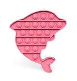 Stuff Certified® Pop It - Zappeln Anti Stress Spielzeug Bubble Toy Silikon Dolphin Pink