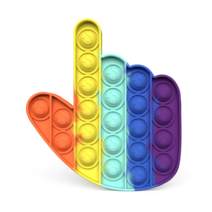Pop It - Fidget Anti Stress Speelgoed Bubble Toy Siliconen Hand Regenboog