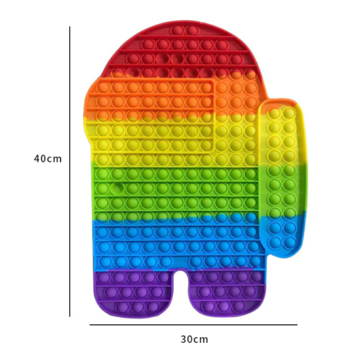 XXL Pop It - 400mm Extra Extra Großes Zappeln Anti Stress Spielzeug Blase Spielzeug Silikon Männlicher Regenbogen Male