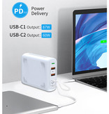 URVNS 4-Port Charging Station - PPS / QC3.0 - 150W USB Charger Wall Plug Charger Wallcharger Home Charger Adapter Black