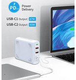 URVNS 4-portowa stacja ładująca - PPS / QC3.0 - 150W Ładowarka USB Ładowarka ścienna Ładowarka ścienna Adapter ładowarki domowej Czarny