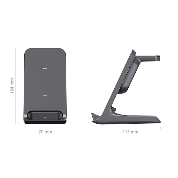 ZUIDID 3 in 1 Oplaadstation - Compatibel met Apple iPhone / iWatch / AirPods -  Charging Dock 15W Wireless Pad Wit