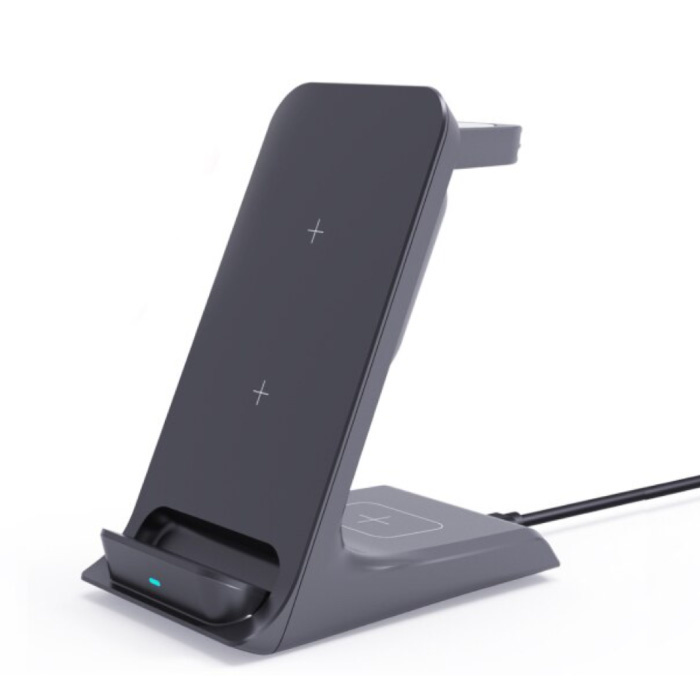 Station de charge 3 en 1 - Compatible avec Apple iPhone / iWatch / AirPods - Station de charge sans fil 15W Pad noir