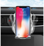 FDGAO Qi Draadloze Autolader 15W - Quick Charge 3.0 - Dashboard Stand Oplader Universeel Wireless Car Charging Pad Zwart
