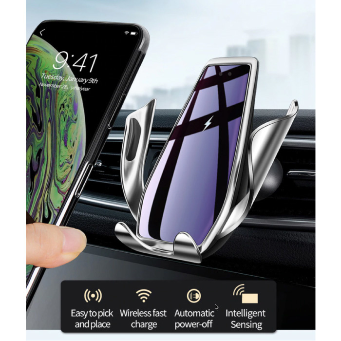 Soporte Auto Cargador Inalambrico Qi Wireless Sensor Intelig