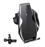 FDGAO Qi Wireless Autoladegerät 15W - Schnellladung 3.0 - Airvent Clip Ladegerät Universal Wireless Autoladepad Silber