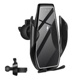 FDGAO Qi Wireless Autoladegerät 15W - Schnellladung 3.0 - Airvent Clip Ladegerät Universal Wireless Autoladepad Schwarz