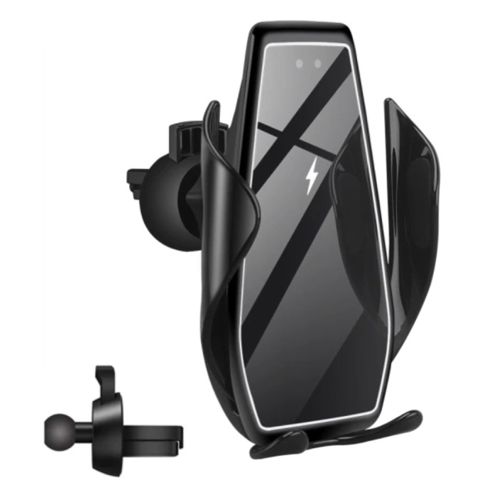 Cargador de coche inalámbrico Qi 15W - Carga rápida 3.0 - Cargador de clip Airvent Cargador de coche inalámbrico universal Negro