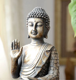 Homexw Statue de Bouddha Tathagatha - Bureau de jardin de sculpture en résine d'ornement de décor