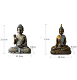 Homexw Statua di Buddha Tathagatha - Scrivania da giardino con sculture in resina decorata