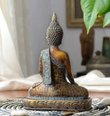 Homexw Buddha Statue Thailand - Decor Ornament Resin Sculpture Garden Desk