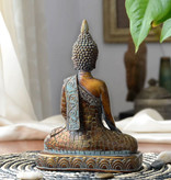 Homexw Statua Buddy Tajlandia - Ozdoba Wystrój Rzeźba z żywicy Biurko ogrodowe