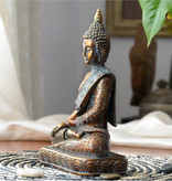 Homexw Buddha Statue Thailand - Decor Ornament Resin Sculpture Garden Desk