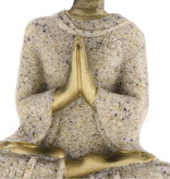 MagiDeal Mini estatua de Buda - Decoración miniatura Adorno Escultura de piedra arenisca Escritorio de jardín