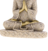 MagiDeal Mini statua del Buddha - Scrivania da giardino con sculture in arenaria con decoro in miniatura