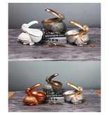 Vilead Figurka Pelikana Brelok - Wystrój Miniaturowy Ornament Rzeźba z żywicy Biurko Srebrny